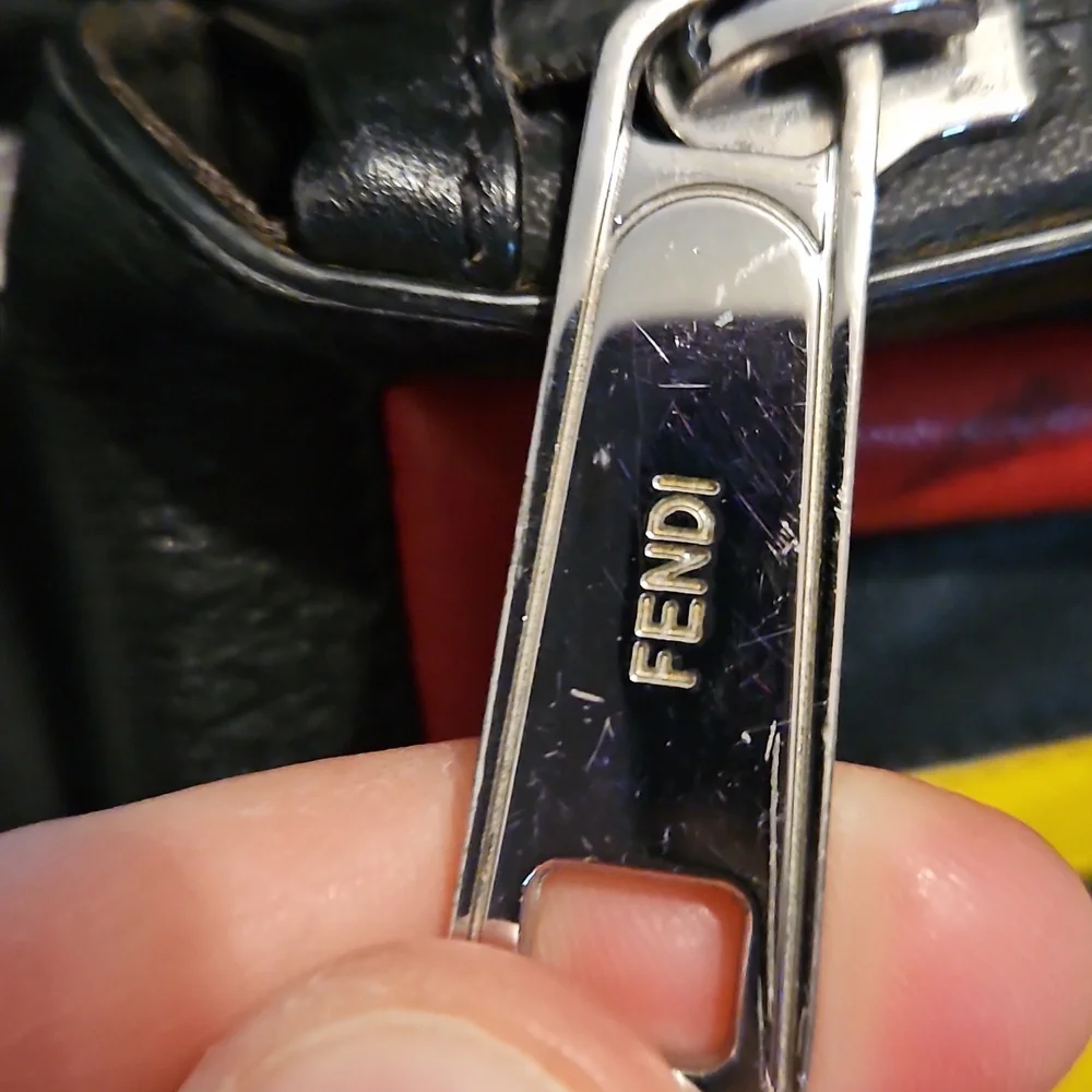 Authentic Fendi Vocabulary Black Nylon And Leather Backpack Unisex Designer RARE